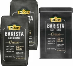 JACOBS Kaffeebohnen Barista Editions Crema 2 X 1 Kg Ganze Bohne + 1 Aluminium Dose Im Barista Design
