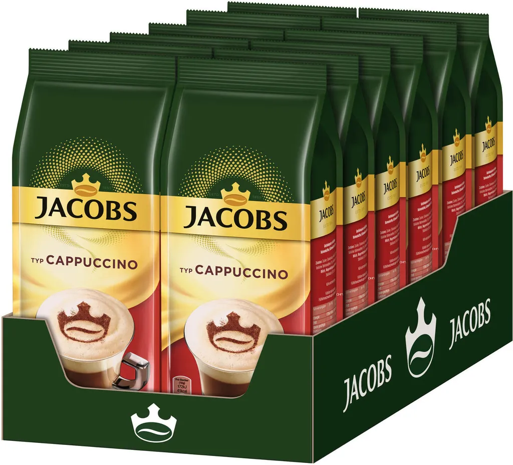 JACOBS Typ Cappuccino 10 Beutel Löslicher Kaffee Intantkaffee 10 X 400 G Cremig 3 JACOBS Typ Cappuccino 10 Beutel Löslicher Kaffee Intantkaffee 10 X 400 G Cremig