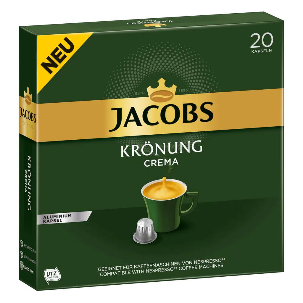 JACOBS Kapseln Krönung Crema 200 Nespresso®* Kompatible Kaffeekapseln 10x20 5 JACOBS Kapseln Krönung Crema 200 Nespresso®* Kompatible Kaffeekapseln 10x20 – Bild 3