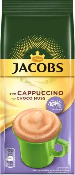 JACOBS Löskaffee Typ Cappuccino 8 X Choco Nuss + 8 X Choco Vanille