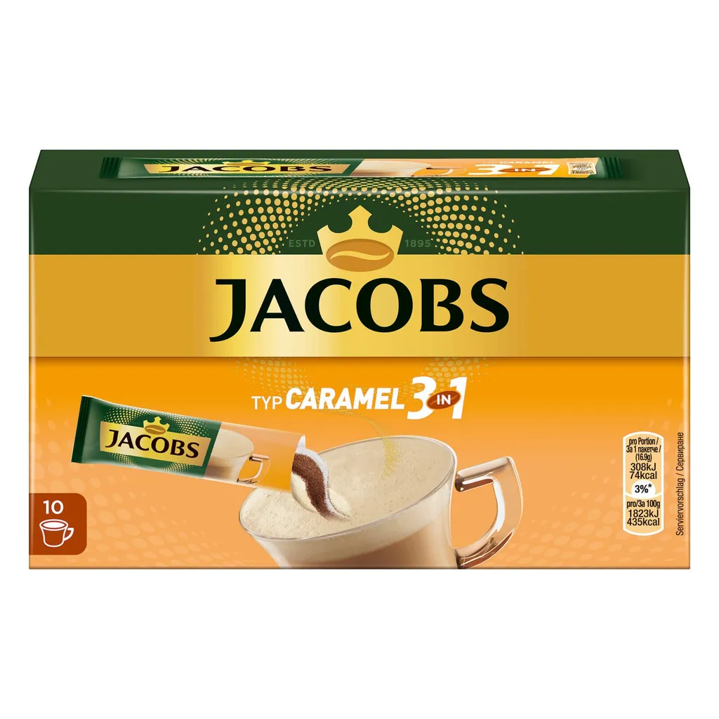 JACOBS 3in1 Typ Caramel Löslicher Kaffee 12er Pack 12 X 10 Getränke Sticks 6 JACOBS 3in1 Typ Caramel Löslicher Kaffee 12er Pack 12 X 10 Getränke Sticks – Bild 4