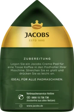 Jacobs Crema Pads | 16 Senseo Kompatible Kaffeepads -Kaffee Angebote 122483b1d06bda844f2a6877199a5b2d
