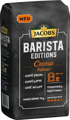 JACOBS Kaffeebohnen Barista Editions Crema Intense 3 Kg Geöstete Bohnen+ 1 Jacobs Barista Becher+ 1 Dose -Kaffee Angebote 128bb6f7db2433f14e6cce4934c50c00