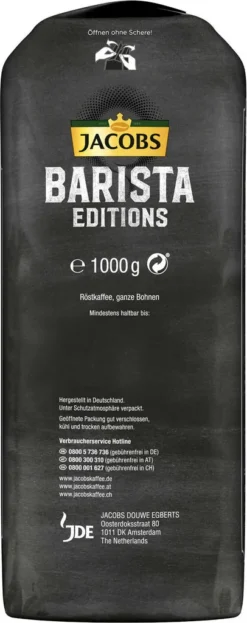 JACOBS Kaffeebohnen Barista Editions Crema Intense 3 Kg Geöstete Bohnen+ 1 Jacobs Barista Becher+ 1 Dose -Kaffee Angebote 17b40410a86ca6c83a14b27537760205