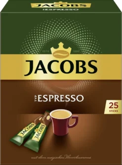 Jacobs Typ Espresso Sticks | Löslicher Kaffee | 25 Portionen -Kaffee Angebote 19fb4872d8fcb3f8ccafb8544a66b635
