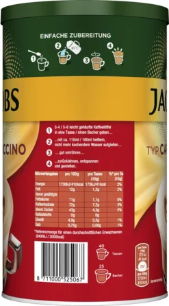 JACOBS Typ Cappuccino 6 X 400 G Dosen Feine Cremigkeit - Viel Schaum 13 JACOBS Typ Cappuccino 6 X 400 G Dosen Feine Cremigkeit - Viel Schaum -Kaffee Angebote 2177a4559713a6ef4bf60e3833783740