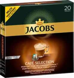 Jacobs Café Selection, Kaffeekapseln, Nespresso Kompatibel, Kaffee, 20 Kapseln á 5.2 G 10 Jacobs Café Selection, Kaffeekapseln, Nespresso Kompatibel, Kaffee, 20 Kapseln á 5.2 G -Kaffee Angebote 2402c966776832581f0cc7ea088ff656
