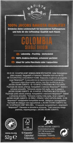 JACOBS Kapseln Barista Editions Colombia Origin 9 10 X 10 Nespresso®* Kompatibel 11 JACOBS Kapseln Barista Editions Colombia Origin 9 10 X 10 Nespresso®* Kompatibel -Kaffee Angebote 24483c394955dc34500587f9e8e78643
