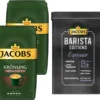 JACOBS Kaffeebohnen Krönung Crema Kräftig 2 X 1kg Ganze Kaffee Bohnen + 1 Aluminium Dose Im Barista-Design 1 JACOBS Kaffeebohnen Krönung Crema Kräftig 2 X 1kg Ganze Kaffee Bohnen + 1 Aluminium Dose Im Barista-Design -Kaffee Angebote 2a6c43ffbf31eddbf3807c7085cf15c7