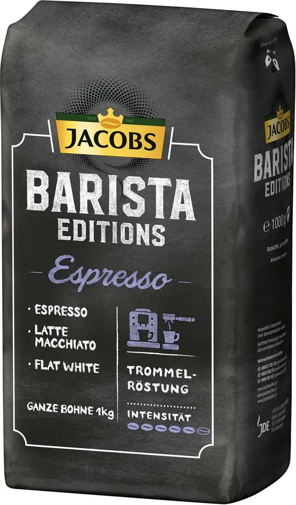 JACOBS Kaffeebohnen Barista Editions Espresso 2 X 1 Kg Espressobohnen Ganze Bohne 6 JACOBS Kaffeebohnen Barista Editions Espresso 2 X 1 Kg Espressobohnen Ganze Bohne – Bild 4