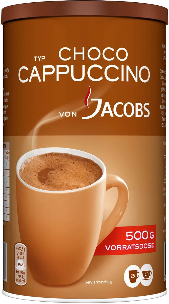 JACOBS Löskaffee Typ Choco Cappuccino 500 G Dose Löslicher Kaffee Mit Kakao 5 JACOBS Löskaffee Typ Choco Cappuccino 500 G Dose Löslicher Kaffee Mit Kakao – Bild 3