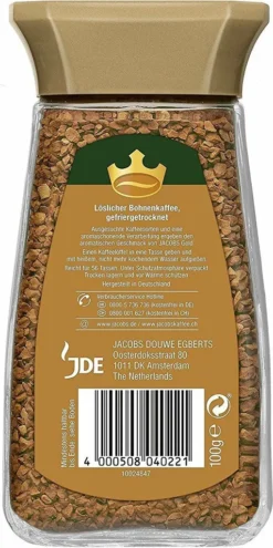 JACOBS Gold 6 X 100g Löslicher Kaffee 6 Gläser Instantkaffee Löskaffee 7 JACOBS Gold 6 X 100g Löslicher Kaffee 6 Gläser Instantkaffee Löskaffee -Kaffee Angebote 348065049c4e43fe2e466b1042899423