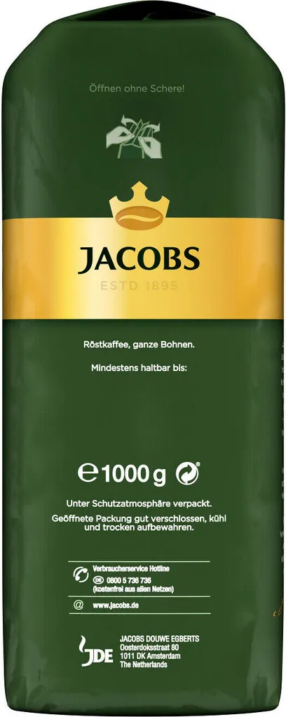 JACOBS Kaffeebohnen Krönung Crema 3 Kg Ganze Geröstete Bohnen + 1 Jacobs Barista Becher + 1 Dose 7 JACOBS Kaffeebohnen Krönung Crema 3 Kg Ganze Geröstete Bohnen + 1 Jacobs Barista Becher + 1 Dose – Bild 5