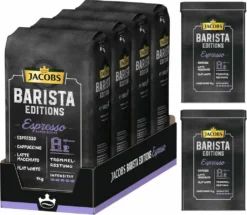 JACOBS Kaffeebohnen Barista Editions Espresso Esproessobohnen 4x1 Kg +2 Dosen