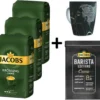 JACOBS Kaffeebohnen Krönung Crema 3 Kg Ganze Geröstete Bohnen + 1 Jacobs Barista Becher + 1 Dose -Kaffee Angebote 3999b522621803b96b5b5a7df2b2cb04