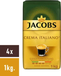 JACOBS Kaffeebohnen Expertenröstung Crema Italiano 4x1kg Ganze Kaffee Bohnen 19 JACOBS Kaffeebohnen Expertenröstung Crema Italiano 4x1kg Ganze Kaffee Bohnen -Kaffee Angebote 4500c6e2c0848b6d159e2b269f386b13