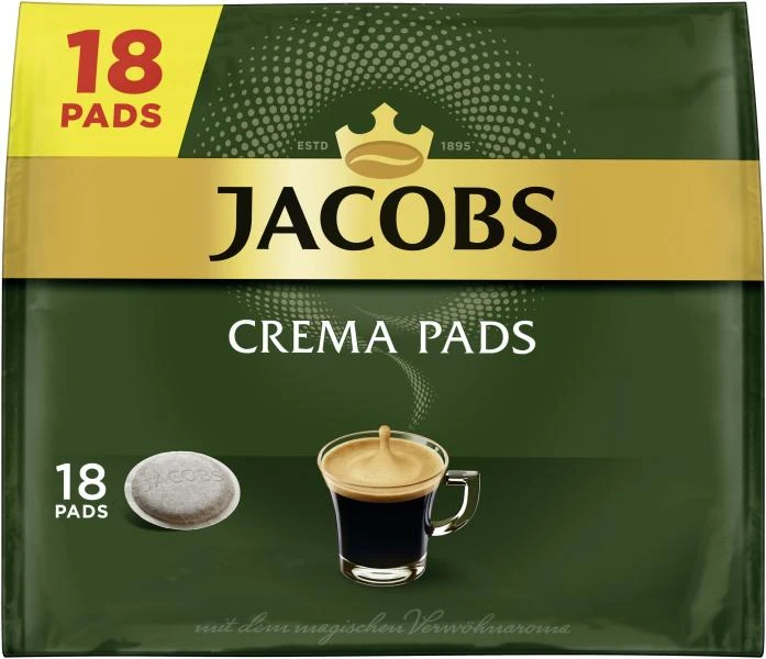 Jacobs Kaffeepads Crema Classic, 18 Senseo Kompatible Pads 3 Jacobs Kaffeepads Crema Classic, 18 Senseo Kompatible Pads