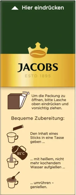 JACOBS Typ Cafe Crema Löslicher Kaffee 12 X 25 Sticks 14 JACOBS Typ Cafe Crema Löslicher Kaffee 12 X 25 Sticks -Kaffee Angebote 5878cd1f126da5fb4bf5f4cba4ffe121