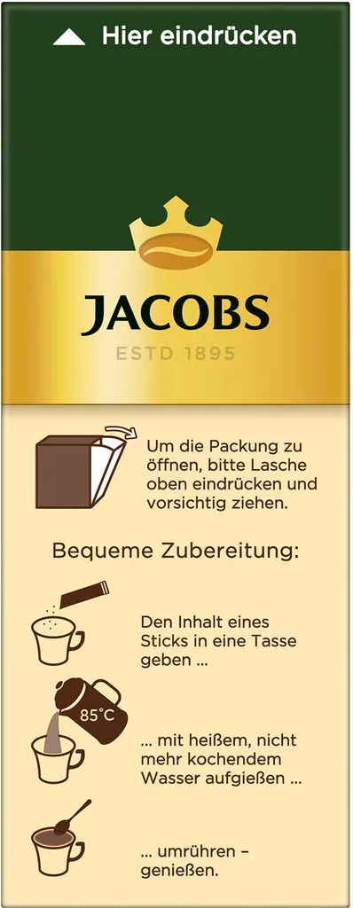 JACOBS Typ Cafe Crema Löslicher Kaffee 12 X 25 Sticks 7 JACOBS Typ Cafe Crema Löslicher Kaffee 12 X 25 Sticks – Bild 5