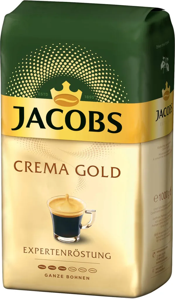 JACOBS Kaffeebohnen Expertenröstung Crema Gold 2 X 1 Kg Ganze Kaffee Bohnen Geröstet 6 JACOBS Kaffeebohnen Expertenröstung Crema Gold 2 X 1 Kg Ganze Kaffee Bohnen Geröstet – Bild 4
