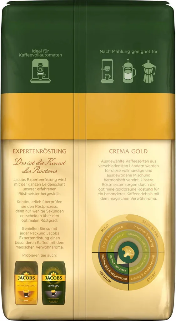 JACOBS Kaffeebohnen Expertenröstung Crema Gold 3 Kg Geröstete Bohnen+ 1 Jacobs Barista Becher+ 1 Dose 7 JACOBS Kaffeebohnen Expertenröstung Crema Gold 3 Kg Geröstete Bohnen+ 1 Jacobs Barista Becher+ 1 Dose – Bild 5