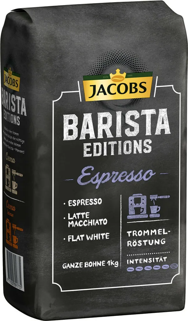 JACOBS Kaffeebohnen Barista Editions Espresso 2 X 1 Kg Espressobohnen Ganze Bohne 5 JACOBS Kaffeebohnen Barista Editions Espresso 2 X 1 Kg Espressobohnen Ganze Bohne – Bild 3