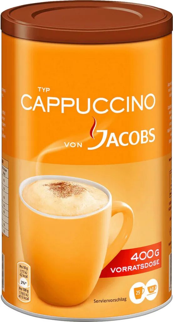 JACOBS Typ Cappuccino 6 Dosen 6 X 400 G 4 JACOBS Typ Cappuccino 6 Dosen 6 X 400 G – Bild 2