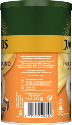 JACOBS Typ Cappuccino Entkoffeiniert 8 Dosen (8 X 220 G) 9 JACOBS Typ Cappuccino Entkoffeiniert 8 Dosen (8 X 220 G) -Kaffee Angebote 710abf14fc684c218151b1b6e46a0d9a