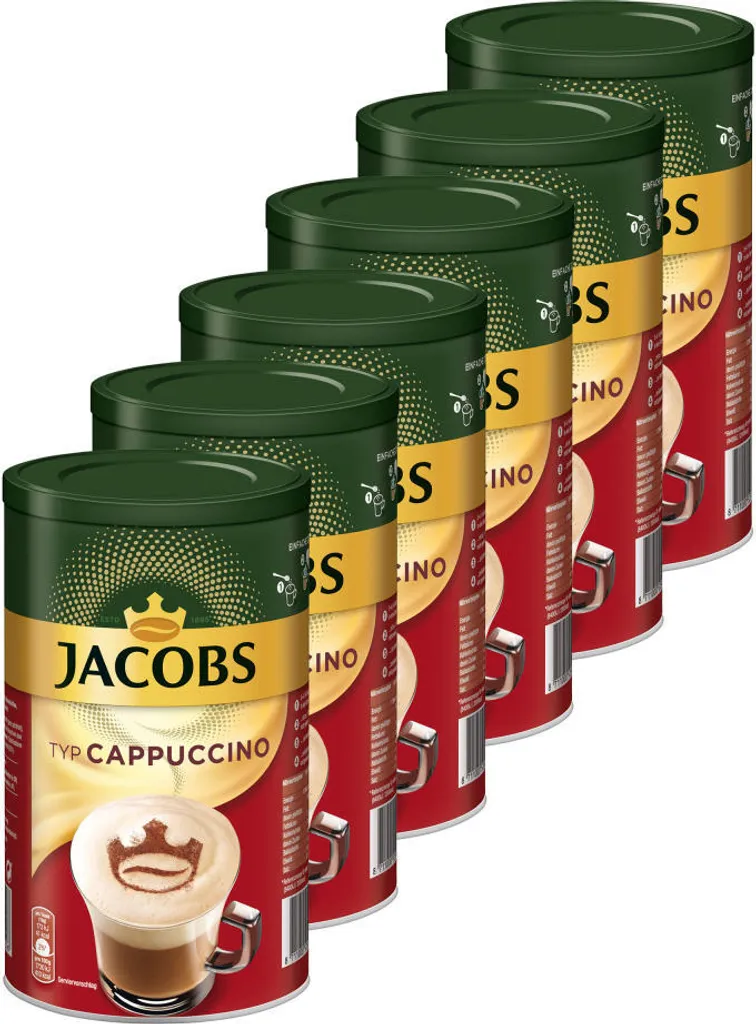 JACOBS Typ Cappuccino 6 X 400 G Dosen Feine Cremigkeit - Viel Schaum 9 JACOBS Typ Cappuccino 6 X 400 G Dosen Feine Cremigkeit - Viel Schaum – Bild 7