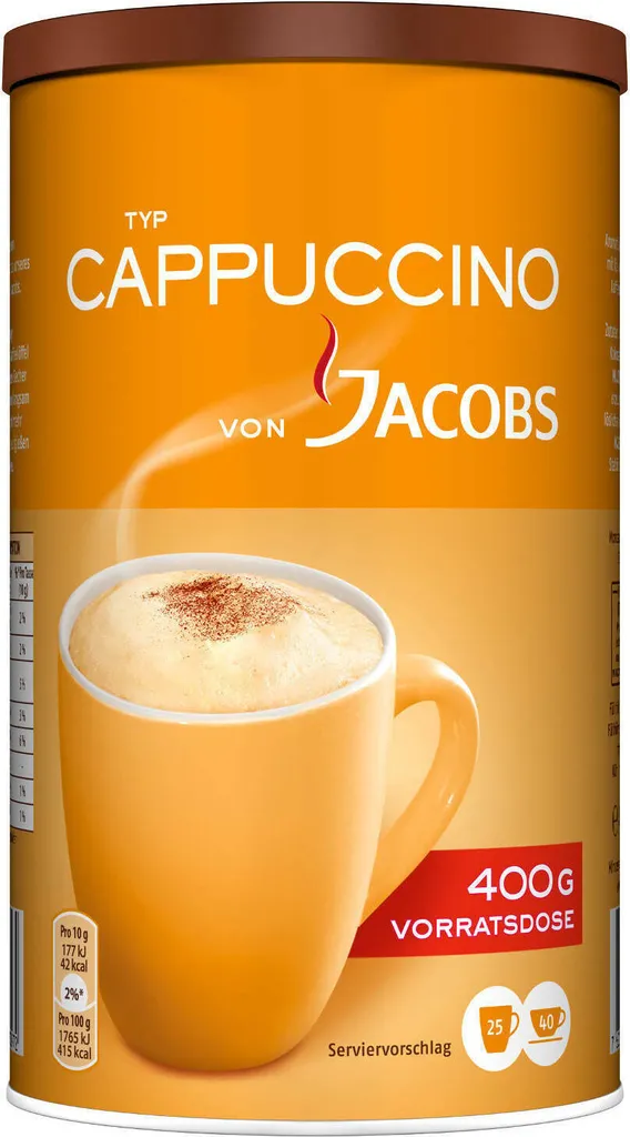 JACOBS Typ Cappuccino 6 Dosen 6 X 400 G 5 JACOBS Typ Cappuccino 6 Dosen 6 X 400 G – Bild 3