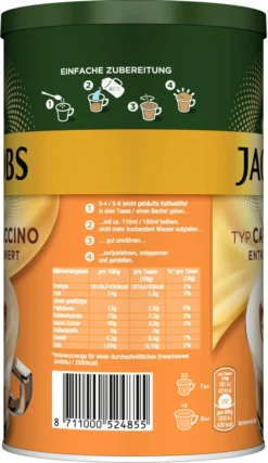 JACOBS Typ Cappuccino Entkoffeiniert 8 Dosen (8 X 220 G) 8 JACOBS Typ Cappuccino Entkoffeiniert 8 Dosen (8 X 220 G) -Kaffee Angebote 8705588e449213c2fd53dcb54e40fe1c