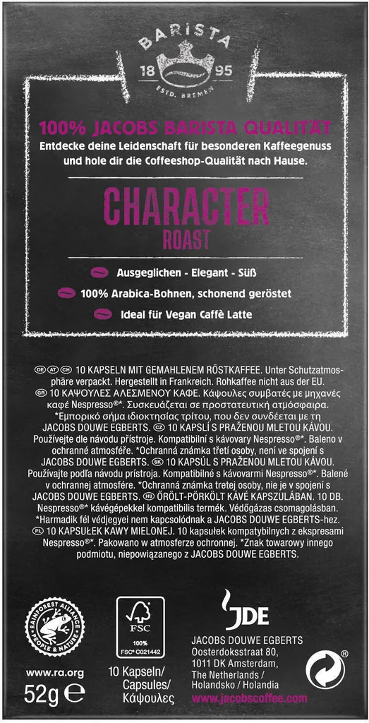JACOBS Kapseln Barista Editions Character Roast 8 10x10 Nespresso®* Kompatibel 5 JACOBS Kapseln Barista Editions Character Roast 8 10x10 Nespresso®* Kompatibel – Bild 3