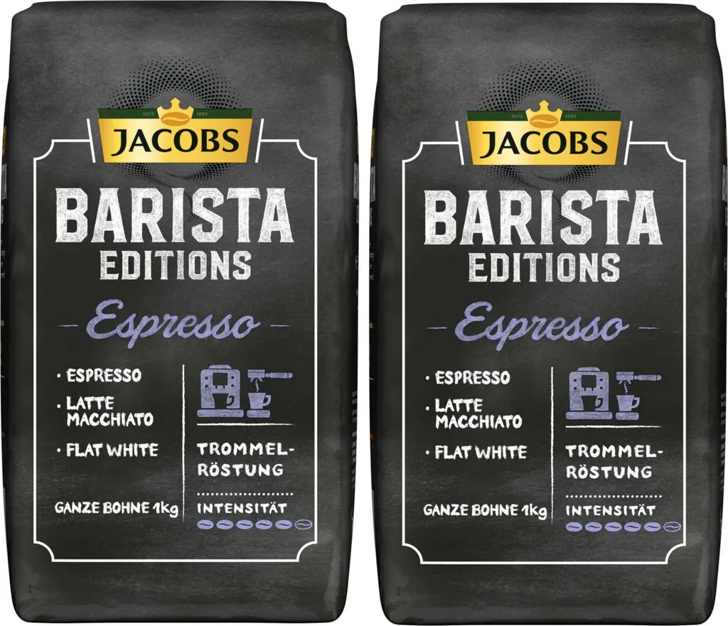 JACOBS Kaffeebohnen Barista Editions Espresso 2 X 1 Kg Espressobohnen Ganze Bohne 3 JACOBS Kaffeebohnen Barista Editions Espresso 2 X 1 Kg Espressobohnen Ganze Bohne