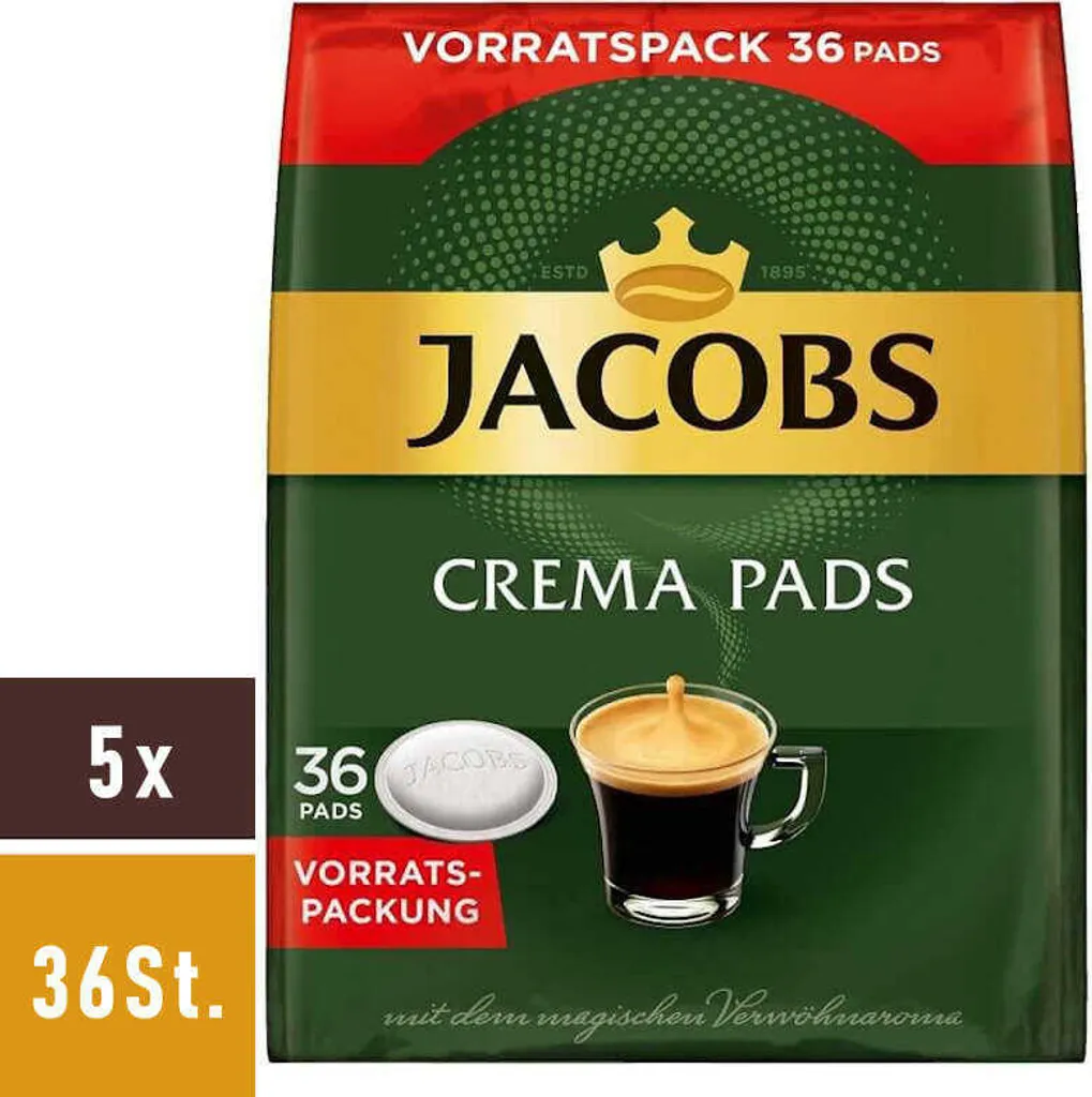 JACOBS Kaffeepads Crema Classic UTZ- 5 X 36 Getränke Pads Vorteilspack 8 JACOBS Kaffeepads Crema Classic UTZ- 5 X 36 Getränke Pads Vorteilspack – Bild 6