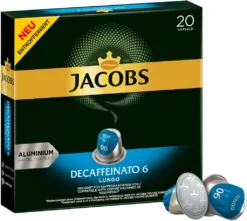 JACOBS Kapseln Decaffeinato 6 Lungo Entkoffeiniert 1 X 20 Nespresso®* Kompatible Kaffeekapseln -Kaffee Angebote 9372ef07e3396c7c58acd267eab970c6