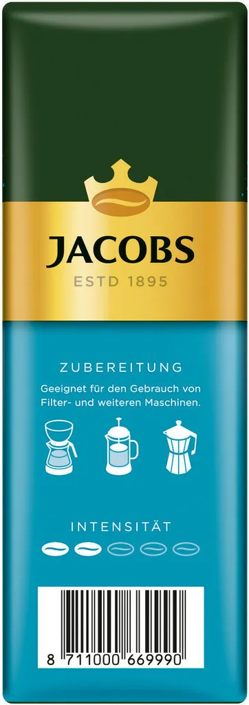JACOBS Filterkaffee Auslese Mild & Sanft 6 X 500 G Kaffee Gemahlen + 1 Becher+ 1 Dose 7 JACOBS Filterkaffee Auslese Mild & Sanft 6 X 500 G Kaffee Gemahlen + 1 Becher+ 1 Dose – Bild 5