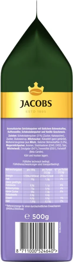 JACOBS Typ Cappuccino Choco Vanille Mit Milka 12 X 500 G Beutel 13 JACOBS Typ Cappuccino Choco Vanille Mit Milka 12 X 500 G Beutel -Kaffee Angebote 957aa26894a40cc32514a39996c2af66