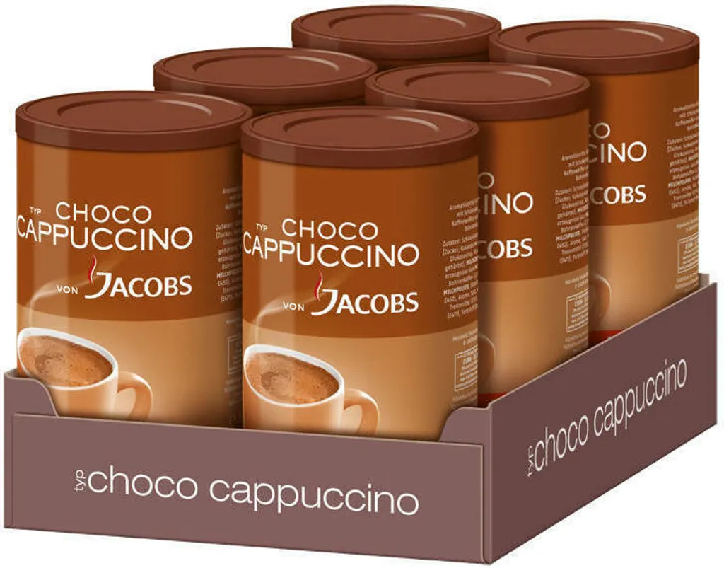 JACOBS Typ Choco Cappuccino 6 X 500 G Cappuccinopulver Löslich 6 Dosen 4 JACOBS Typ Choco Cappuccino 6 X 500 G Cappuccinopulver Löslich 6 Dosen – Bild 2