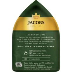 Jacobs Kaffeepads Crema Pads, Klassisch, 18 Pads -Kaffee Angebote 9a3aab801e54fc44d30b9db484487b8c37a672d3 kaffeepads jacobs crema pads klassisch