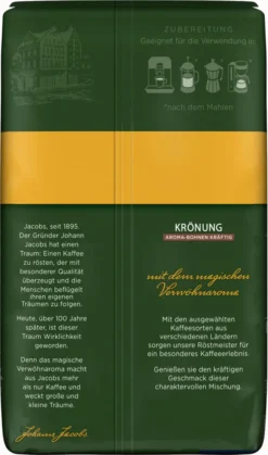 JACOBS Kaffeebohnen Krönung Aroma-Bohne Kräftig 500g Ganze Kaffee Bohnen -Kaffee Angebote 9aef5629dbdb0787e555db4be814edac