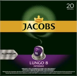 Jacobs Lungo 8 Intenso, Kaffeekapseln, Nespresso Kompatibel, Kaffee, 200 Kapseln, á 5.2 G -Kaffee Angebote 9beeefd18f774b59217c9dfc3364fd93