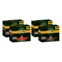 JACOBS Kapseln Nespresso®* Kompatibel 2 X 40 Lungo 6 Classico + 2 X 40 Espresso 10 Intenso XXL-Pack - Insgesamt 160 Getränke -Kaffee Angebote 9fb83f946d2792f2aefbe4e605721cdc