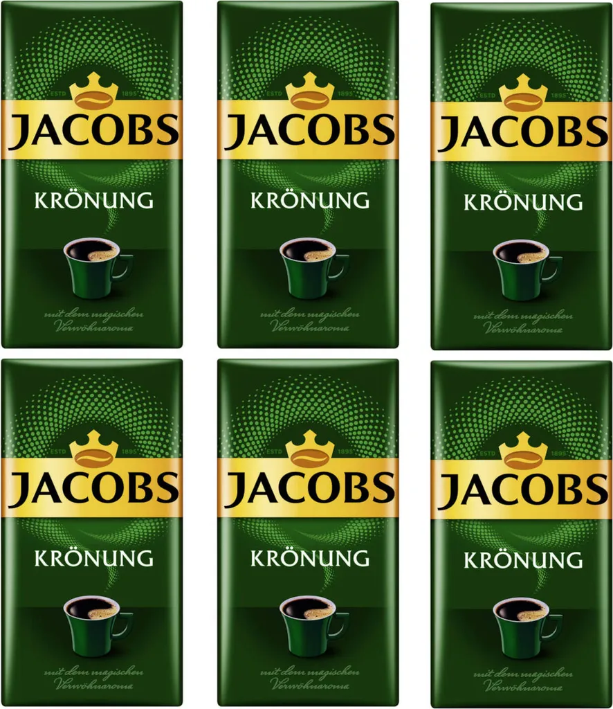 JACOBS Filterkaffee Krönung 6x500g Pulver-Kaffee Gemahlen Röstkaffee 1,5kg 3 JACOBS Filterkaffee Krönung 6x500g Pulver-Kaffee Gemahlen Röstkaffee 1,5kg