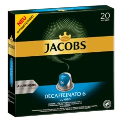 JACOBS Kapseln Decaffeinato 6 Lungo Entkoffeiniert 200 Nespresso®* Kompatibel 15 JACOBS Kapseln Decaffeinato 6 Lungo Entkoffeiniert 200 Nespresso®* Kompatibel -Kaffee Angebote a143ae6fd5613cec10d5d84aca399d79