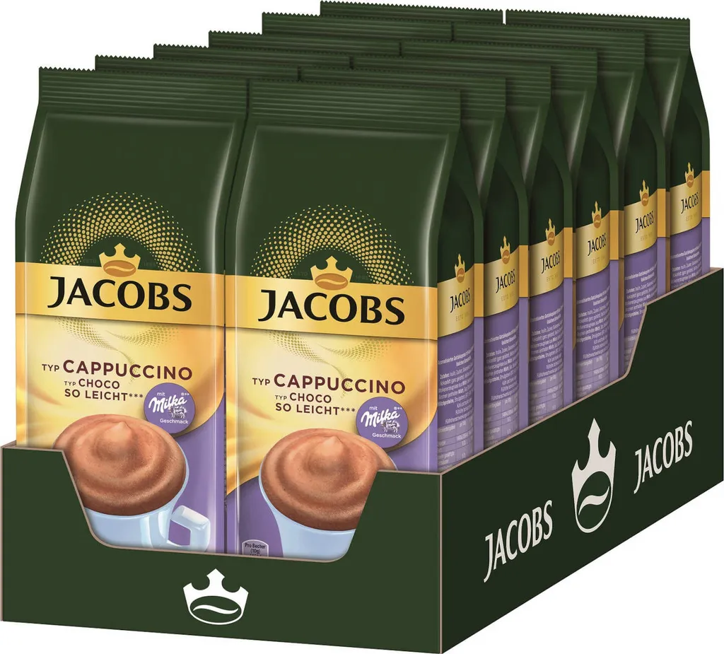 JACOBS Typ Cappuccino Choco So Leicht Mit Milka Geschmack 12 Beutel - 12 X 400g 3 JACOBS Typ Cappuccino Choco So Leicht Mit Milka Geschmack 12 Beutel - 12 X 400g