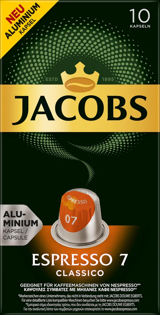 Jacobs Espresso Classico | 10 Nespresso® Komp. Kapseln 3 Jacobs Espresso Classico | 10 Nespresso® Komp. Kapseln