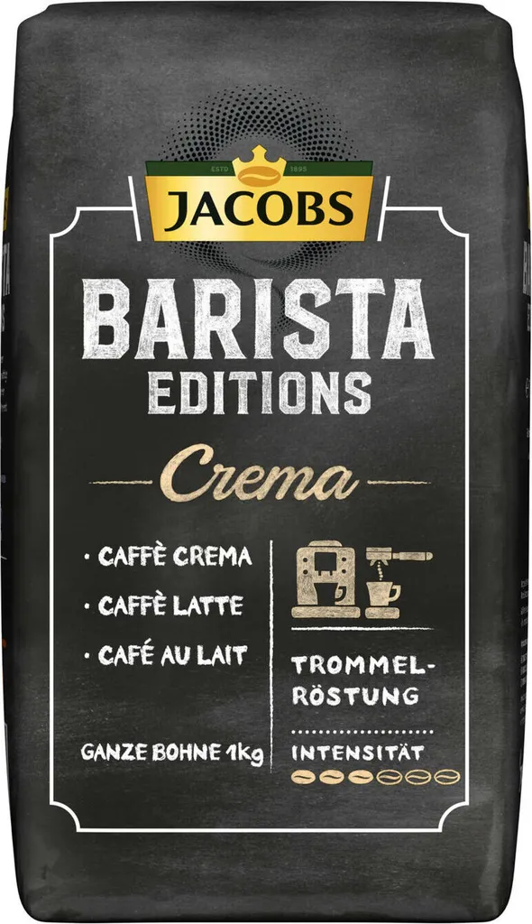 JACOBS Kaffeebohnen Barista Editions Crema 2x1 Kg Ganze Kaffee Bohnen Geröstet 4 JACOBS Kaffeebohnen Barista Editions Crema 2x1 Kg Ganze Kaffee Bohnen Geröstet – Bild 2