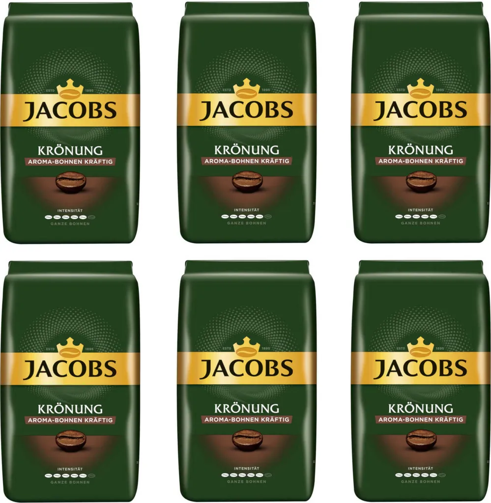 JACOBS Kaffeebohnen Krönung Aroma-Bohne Kräftig 6x500g Ganze Kaffee Bohnen 3 JACOBS Kaffeebohnen Krönung Aroma-Bohne Kräftig 6x500g Ganze Kaffee Bohnen