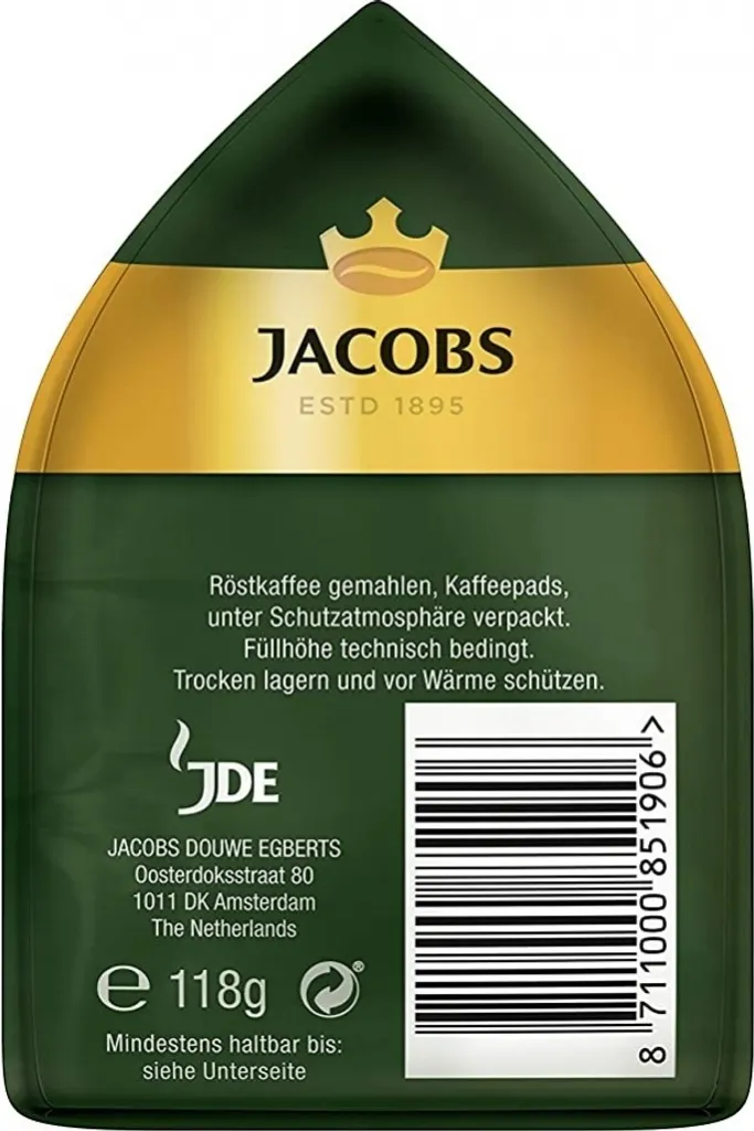 Jacobs Crema Pads | 18 Senseo Kompatible Kaffeepads 118 G 6 Jacobs Crema Pads | 18 Senseo Kompatible Kaffeepads 118 G – Bild 4
