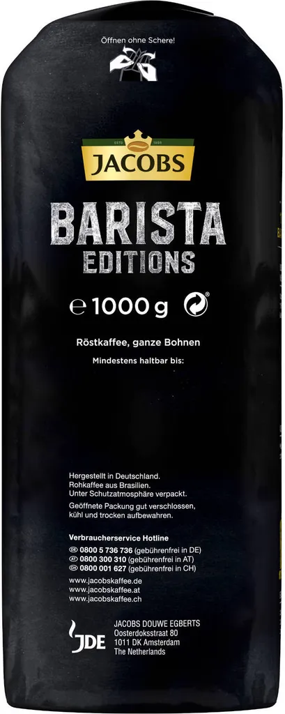 JACOBS Kaffeebohnen Barista Editions Crema Do Brasil 4 X 1 Kg Geröstete Bohnen 9 JACOBS Kaffeebohnen Barista Editions Crema Do Brasil 4 X 1 Kg Geröstete Bohnen – Bild 7